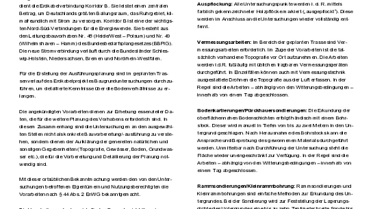 Nr. 13 Ankündigung von Vorarbeiten für die Trassenplanung Erdkabelverbindung Korridor B